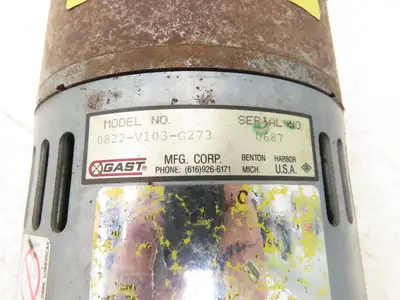 Gast Doerr 0822-V103-G273 Compressor Vacuum Pump 1/2Hp 230/460V 3PH 3/8"NPT