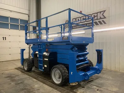 Used 2014 GENIE GS-4390RT ROUGH TERRAIN SCISSOR LIFT Scissor Lifters Alberta CA | Adcock Equipment #1418030