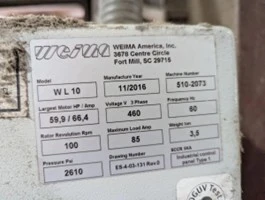 Used 2016 WEIMA WL10 Shredders Florida US | ESCOBAR TRADING, INC. #200916