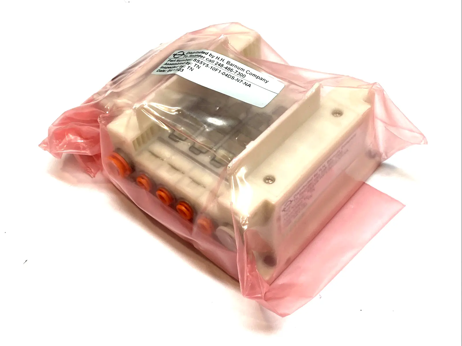 NEW SMC 4-STATION SOLENOID VALVE MANIFOLD BASE