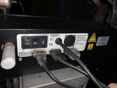 ID Technology Pressure Sensitive Labeler on Adjustable Stand