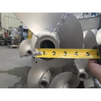 Surplus KWS Manufacturing 9" Stainless Steel Screw Auger w/ 3/8" flighting [LOT]