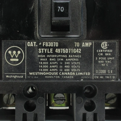 Westinghouse FB 70 Amp Breaker