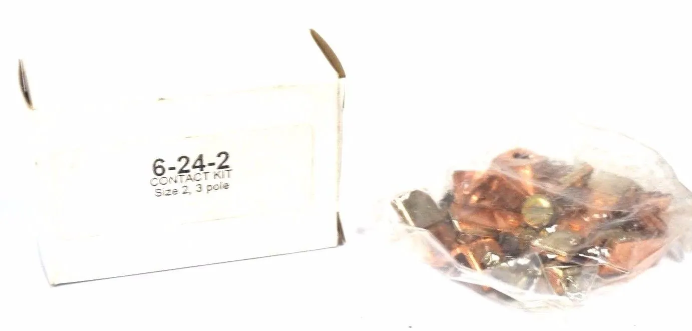 NEW CUTLER HAMMER REPLACEMENT 6-24-2, SIZE 2, 3 POLE, CONTACT KIT 6242