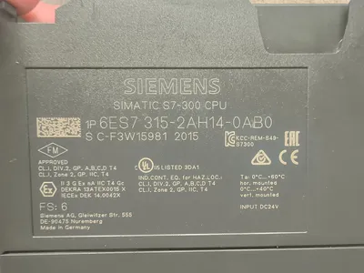 Siemens 6ES7 315-2AH14-0AB0 PLC Processors | ESS Industrial Equipment Sales (4)