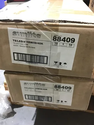Sunlite 88409 T8 LED Tubular 4″ 15W 4000K Medium Bi Pin Base