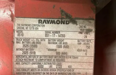 Used RAYMOND 8510-FRC60L Electric Pallet Trucks Illinois US | Mitsubishi HC Capital America #1362852