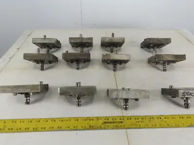 EDM Tooling 5"x5"x1" Aluminum Adapter Plate W/Spigot Lot of 12