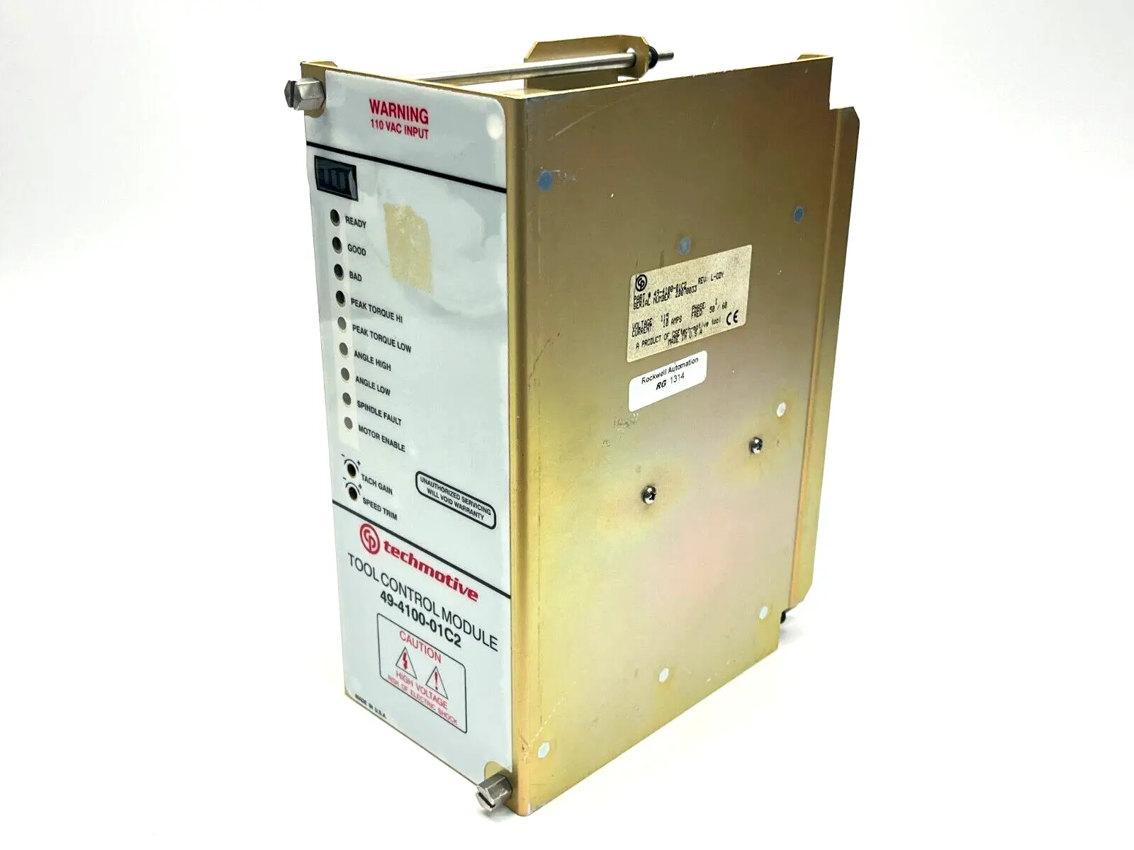 49-4100-01C2 | Techmotive  Rev L Tool Control Module 10A 115V 1PH - For parts or not working