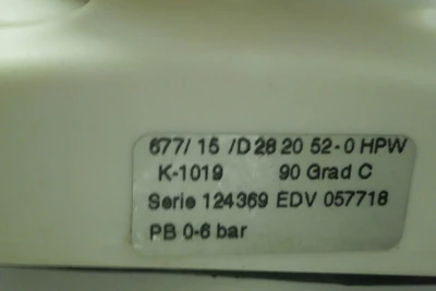 USED GEMU 677 /16 D28 20 52-0 HPW