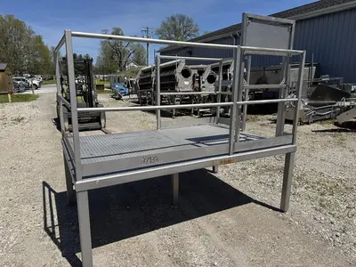USED CUSTOM DESIGNED & MANUFACTURED STAINLESS STEEL OPERATORS PLATFORM