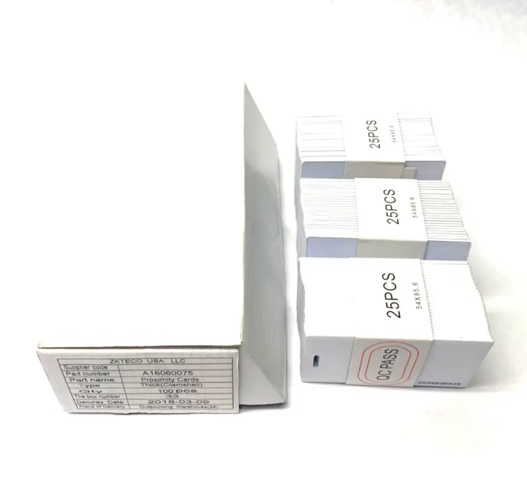 New | in-Stock ZKTECO 125KHZ PROXIMITY CARDS, THICK, CLAMSHELL Proximity Sensors | Maverick Industrial Sales #1105916