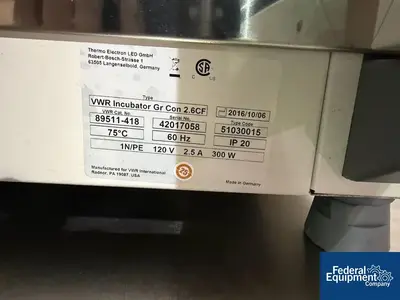 Used VWR _UNKNOWN_ Incubators Ohio US | Federal Equipment Company #1370927