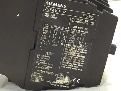 Used SIEMENS 3TF4101-0A PLC Contactors Michigan US | Ideal Machinery #1308780