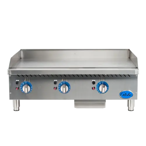 Globe GG36TG 36" Gas Griddle w/ Thermostatic Controls - 1" Steel Plate, Convertible