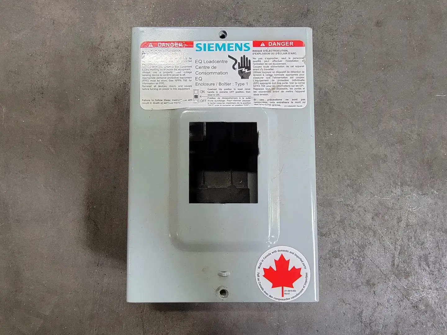 EQ Loadcenter Enclosure Type 1
