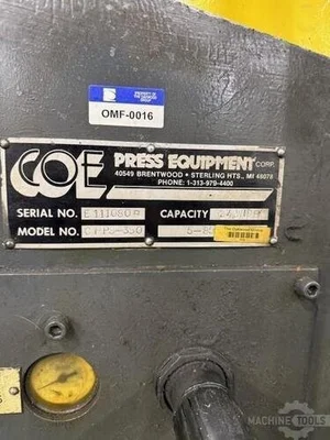 USED COE PRESS EQUIPMENT CPR-PO-15024 & CPPS-350