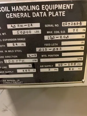 2013 CWP 4.5RM-24 / SMX-24PTS Coil Feed Lines | PressTrader Limited (9)