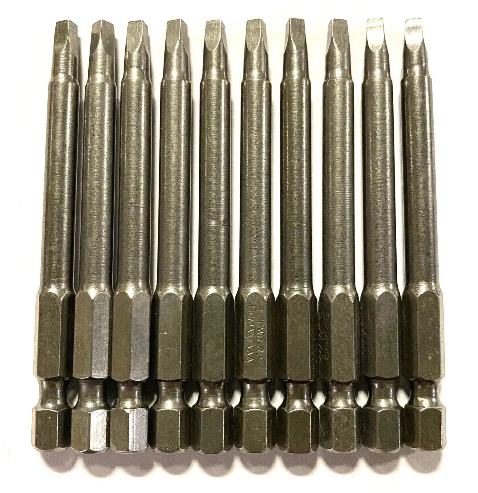 EazyPower #2 Robertson Bit 3" Screwdriver Bits Square Recess 1/4" Hex Shank 10pk