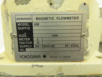 Yokogawa 105AG Admag Magnetic Flowmeter 80-264VAC 1/2" NPT 105AC-AB1-LSA-S2A1HXA