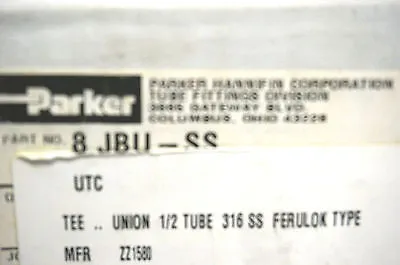 3 NEW PARKER 8-JBU-SS UNION TEE 8JBUSS