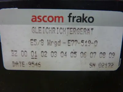 USED ASCOM FRAKO E58WRGD-E77-519-0