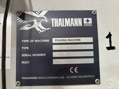Used 2016 THALMANN TD 200 6.4 Folding machines Arizona US | KD Machinery #1345524