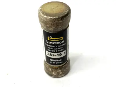 USED COOPER BUSSMANN LIMITRON FAST-ACTING FUSE CLASS T 600VAC 15A LOT OF 5