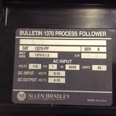 USED ALLEN BRADLEY 1370-PF SER A