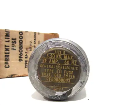 NEW G.E. 9F60BBD003 FUSE SIZE B TYPE EJ-1