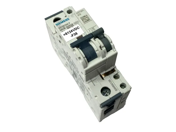 Used SIEMENS MINIATURE CIRCUIT BREAKER C4 1-POLE 4A W/ 5ST3010 AUX SWITCH Circuit Breakers | Maverick Industrial Sales #1105946