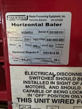 USED MAX PAK HCE60FE-8