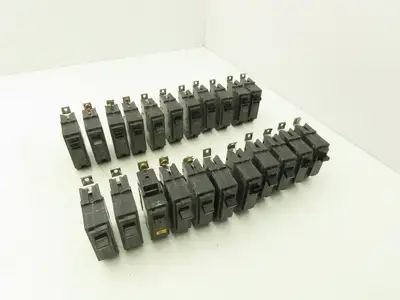 General Electric THQB1120 Circuit Breaker 1-Pole 20A Screw In 120/240V Lot of 22