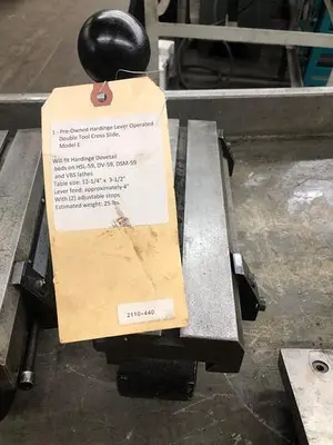 2110-440 Hardinge Lever Operated Double Tool Cross Slide, Model E