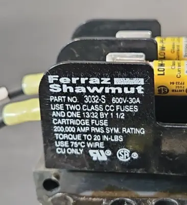 GE 9T58K0044 / 3032-S / LP-CC-1/2 Transformer + fuse holder + fuses loc4D4