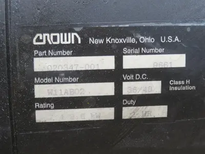 Used CROWN W11AB02 020347-001 Motors (misc) Texas US | Aucto #1307023