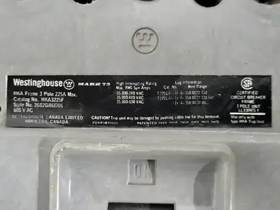 Used WESTINGHOUSE HKA3225F Switchgears British Columbia CA | Lenmark #242395