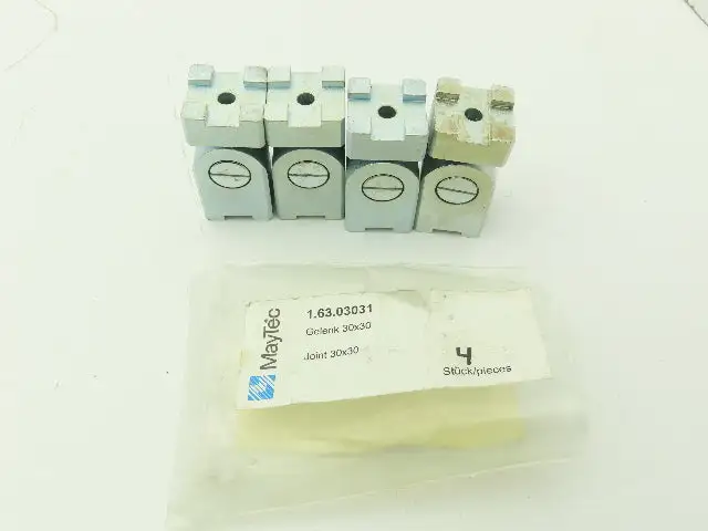 MayTec 16303031 Pivot Hinge Joint 30mm Aluminum Extrusion Conveyor Lot of 4