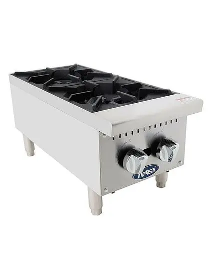 12" -2-LP 12-In Heavy Duty 2 Burner Hot Plate