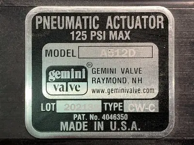 Used GEMINI VALVE A512D Miscellaneous MRO Ohio US | HGR 24 #1548273