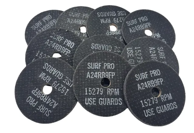 Surf-Pro 4" x 1/4" x 5/8" Grinding Wheel, Type 1, 24 Grit Aluminum Oxide 10 Pack