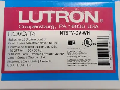 NEW LUTRON NTSTV-DV-WH