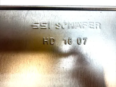 USED SSI SCHAEFER SHELF DIVIDER 7" X 17" FREE STANDING GALVANIZED LOT OF 5