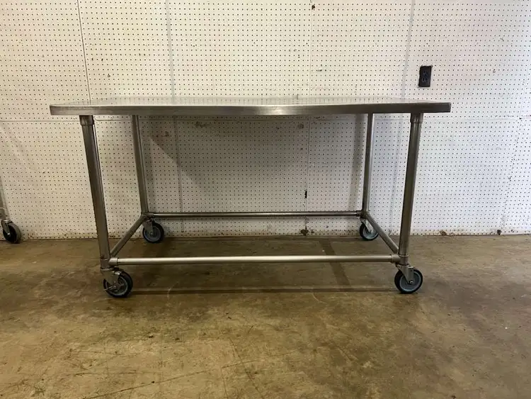 Used Falcon Restaurant Supply Used 60" X 30" Stainless Steel Table with Casters - FG Food Prep Tables Illinois US | Falcon Restaurant Supply #1374950