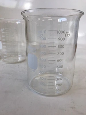 New! Pyrex Beakers 1000-IL 1000 ML Qty3 *Fast Shipping* Warranty!