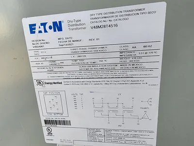Eaton 45kva Transformer