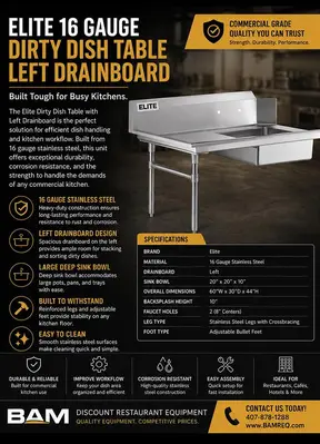 Dirty Dish Table