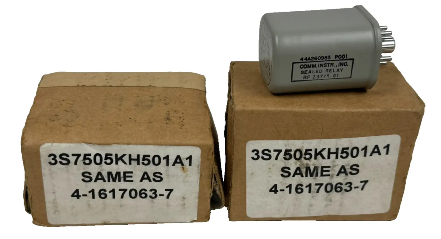 LOT OF 2 NEW GE / COMM. INSTRUMENTS 3S7505KH501A1 RELAYS 4-1617063-7