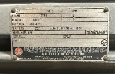 USED US ELECTRIC F206/R02P32R014R-4