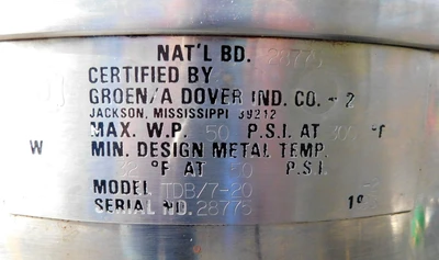 USED GROEN ELECTIRC KETTLE TDB/7-20